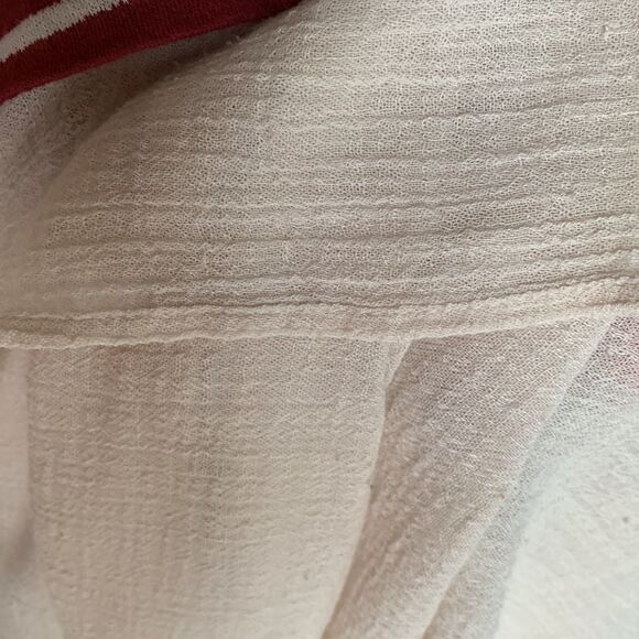 Free People Size Medium short cuffed sleeve top high front/low back - Picture 10 of 11